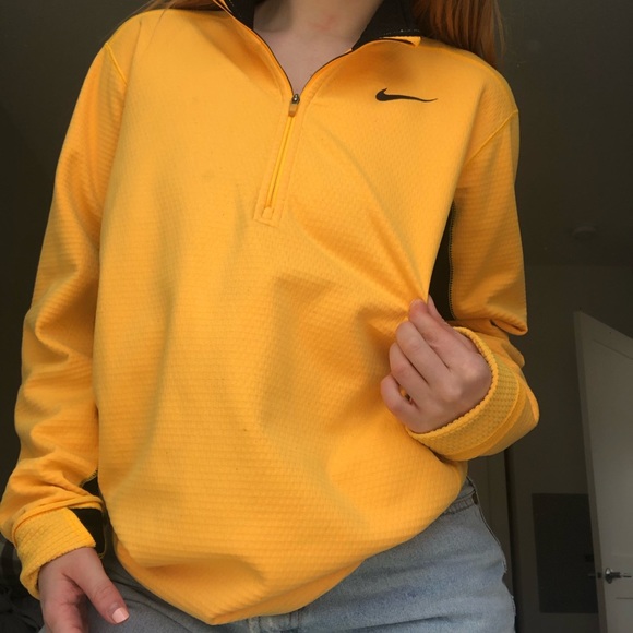 yellow nike quarter zip